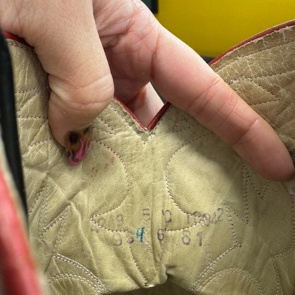 VINTAGE DAN POST Red and black TEJU Lizard cowboy boots women’s 5C! Cowgirl - Picture 4 of 8